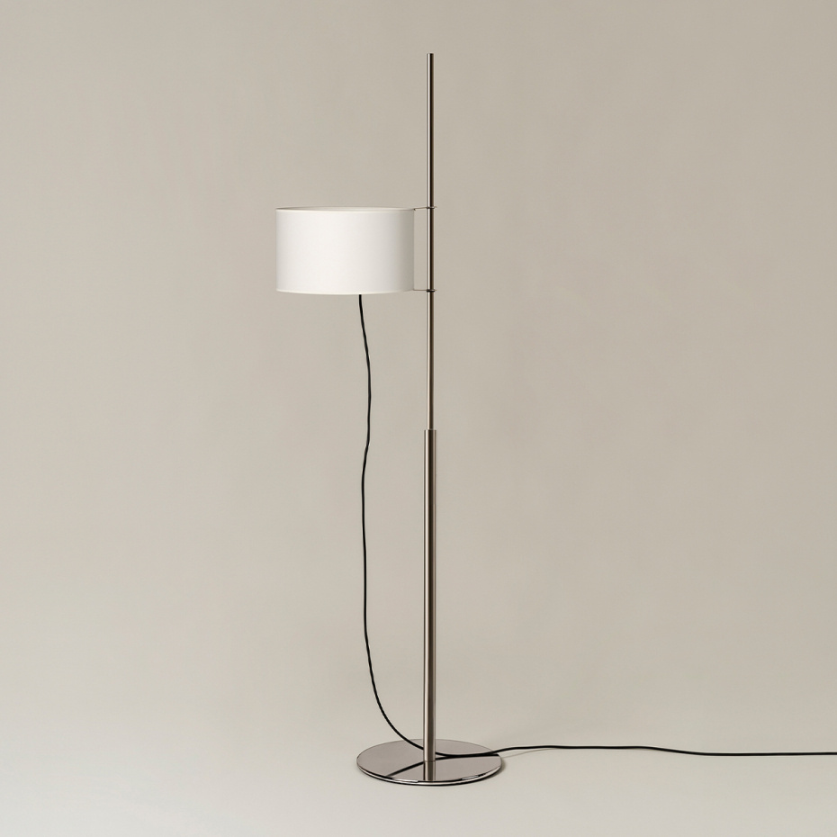 TMD Golvlampa Chrome-Plated/White Parchment