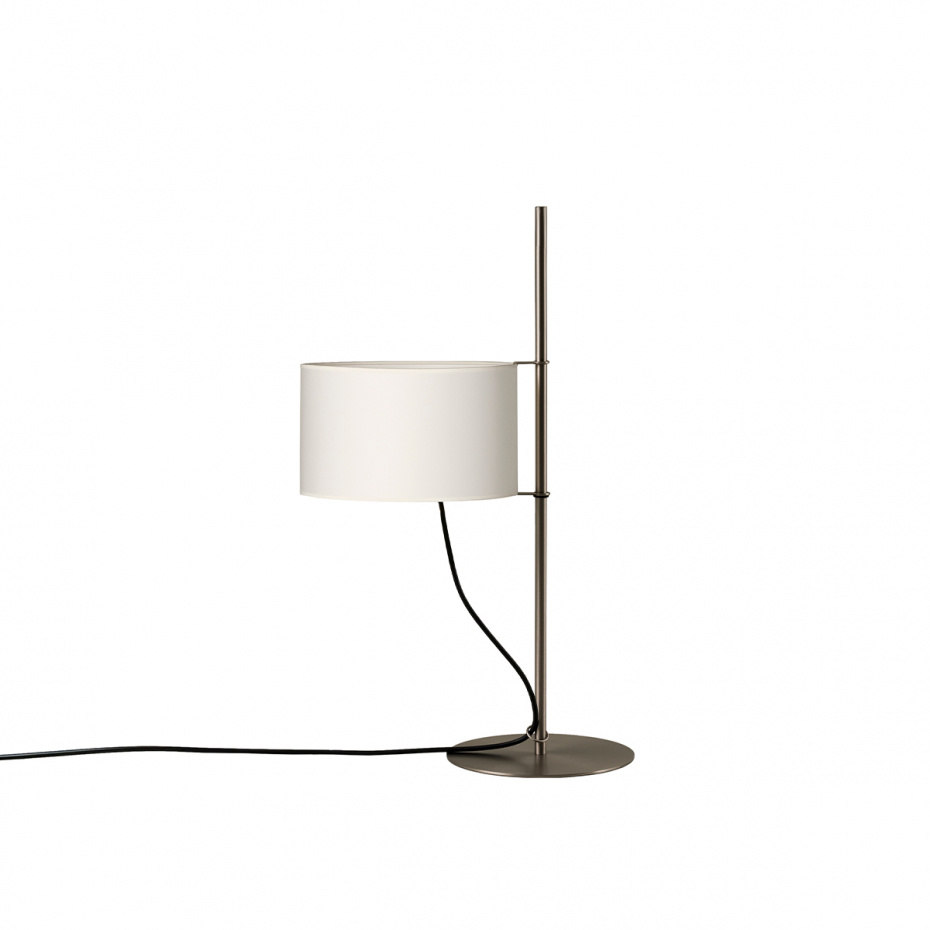 TMD Bordslampa Satin Nickel/White Parchment