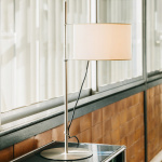 TMD Bordslampa Satin Nickel/White Parchment TMD Bordslampa Satin Nickel/White Parchment