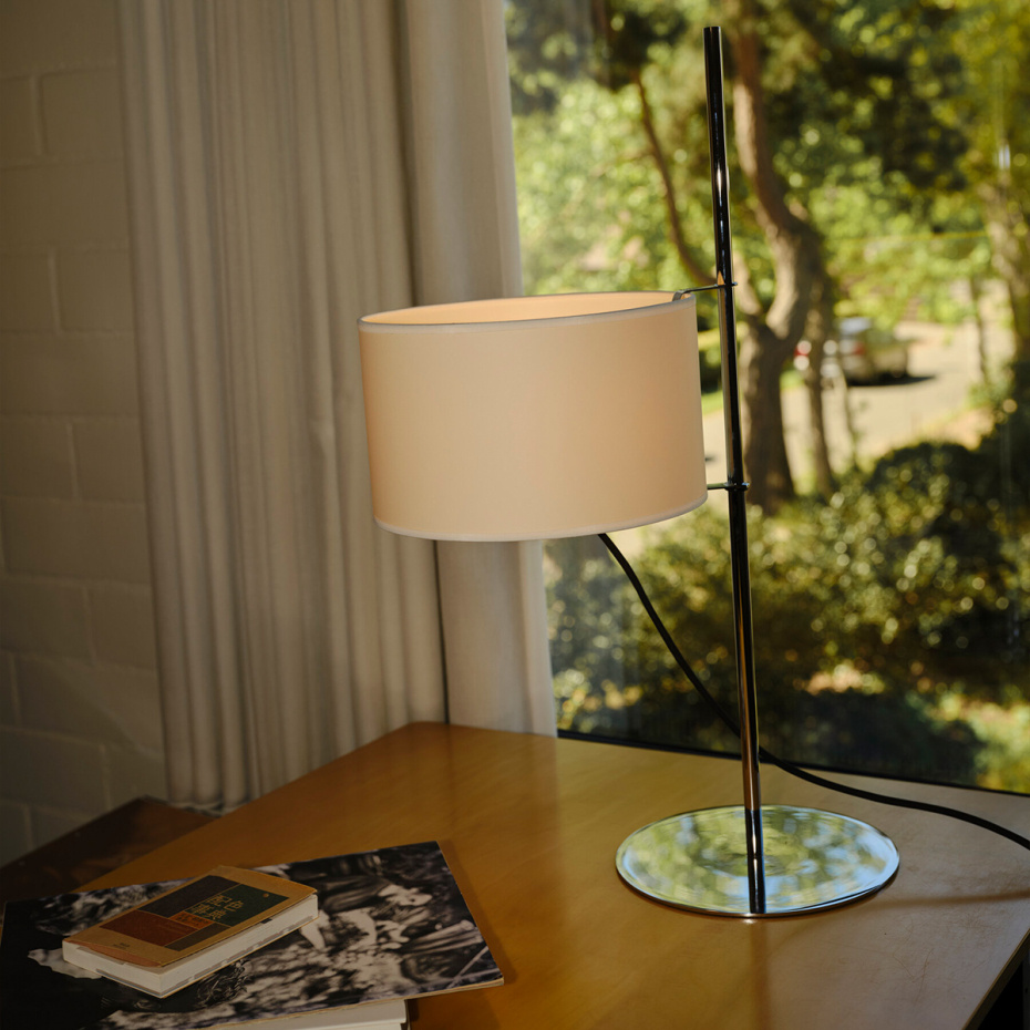 TMD Bordslampa Chrome-Plated/White Parchment