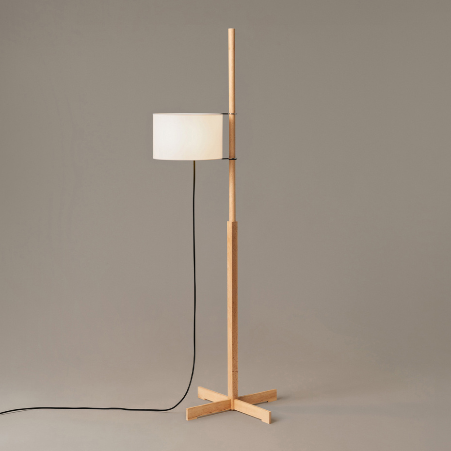 TMM Golvlampa Beech/White