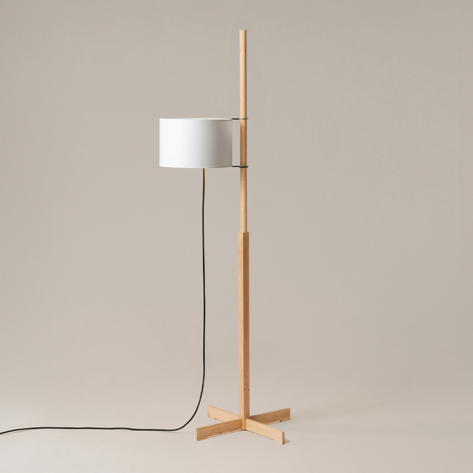 TMM Golvlampa Beech/White