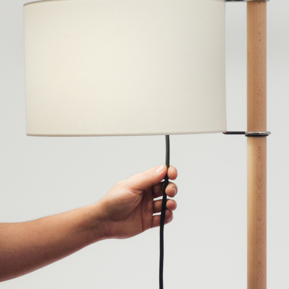 TMM Golvlampa Beech/White