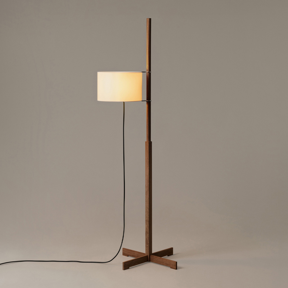 TMM Golvlampa Walnut/Beige