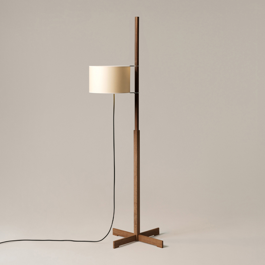 TMM Golvlampa Walnut/Beige