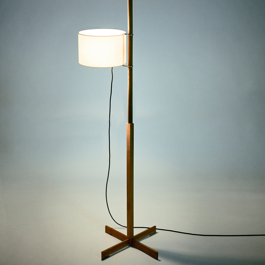 TMM Golvlampa Walnut/White