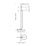 TMM Golvlampa Black Oak/White TMM Golvlampa Black Oak/White