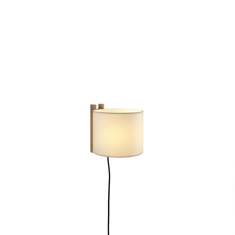 TMM Corto Vägglampa Beech/Beige Med Kabel