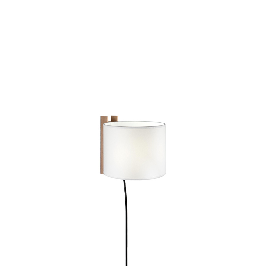 TMM Corto Vägglampa Beech/White Med Kabel