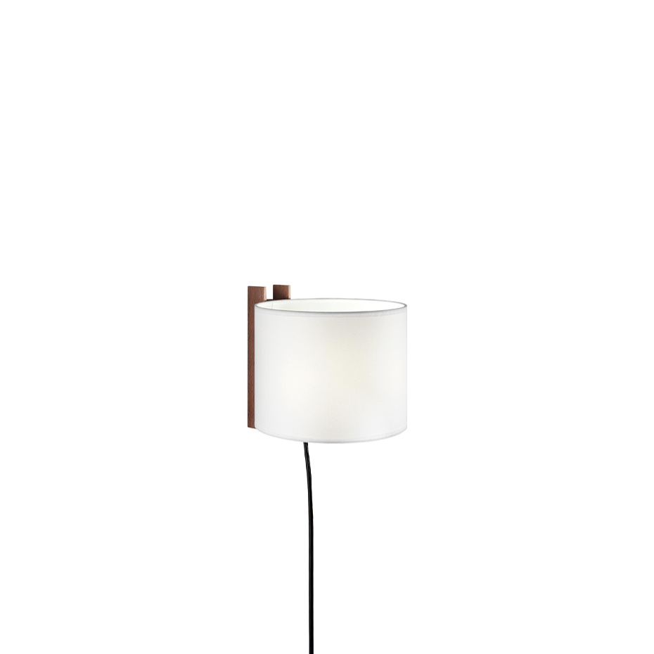 TMM Corto Vägglampa Walnut/White Med Kabel
