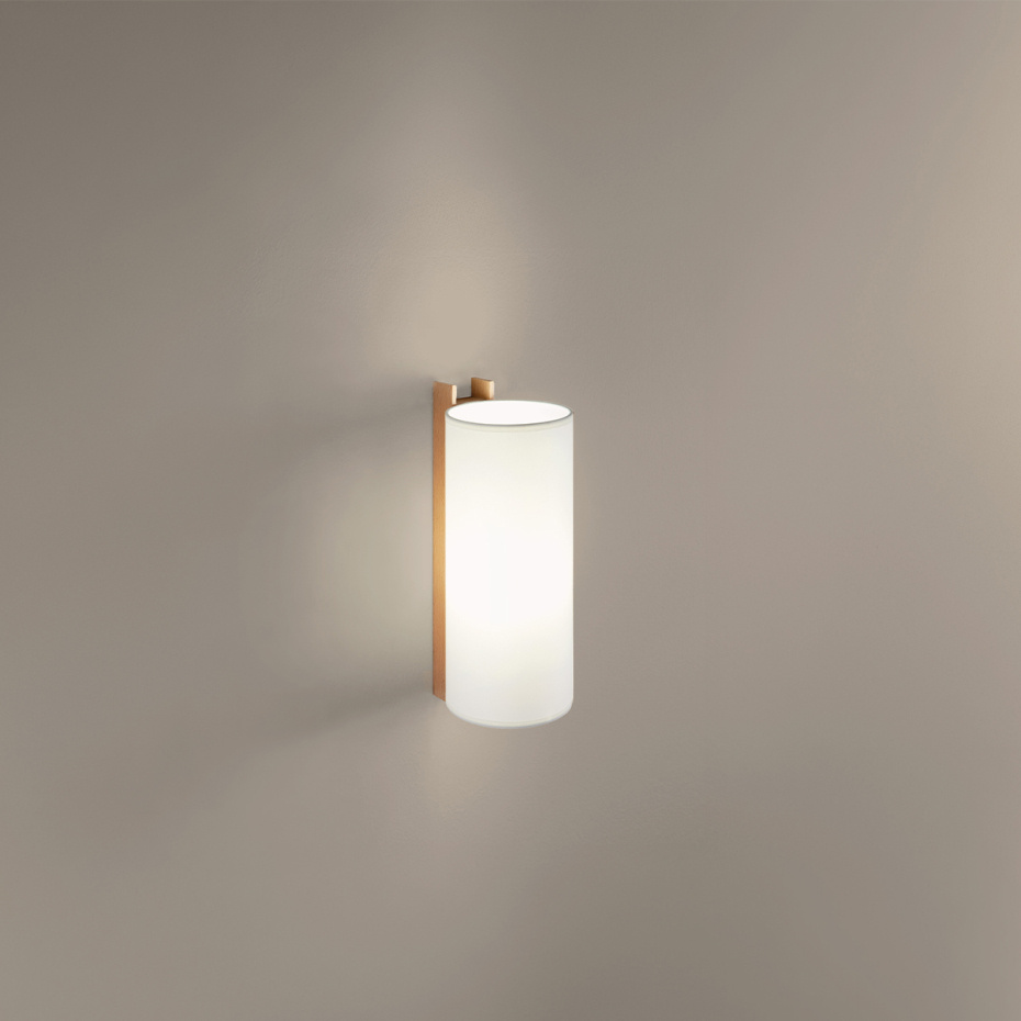 TMM Largo Vägglampa Beech/White Parchment Direktmontage