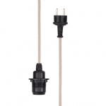 Lampupphäng Utomhus Textilsladd Natural E27 5m Lampupphäng Utomhus Textilsladd Natural E27 5m