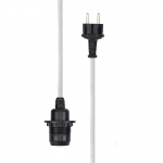 Lampupphäng Utomhus Textilsladd White E27 5m Lampupphäng Utomhus Textilsladd White E27 5m