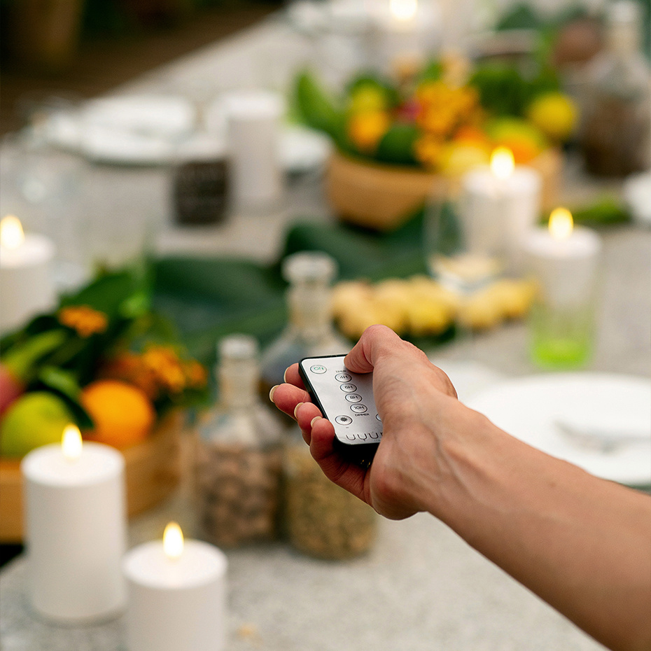 Uyuni Pillar LED Candle 13cm Nordic White