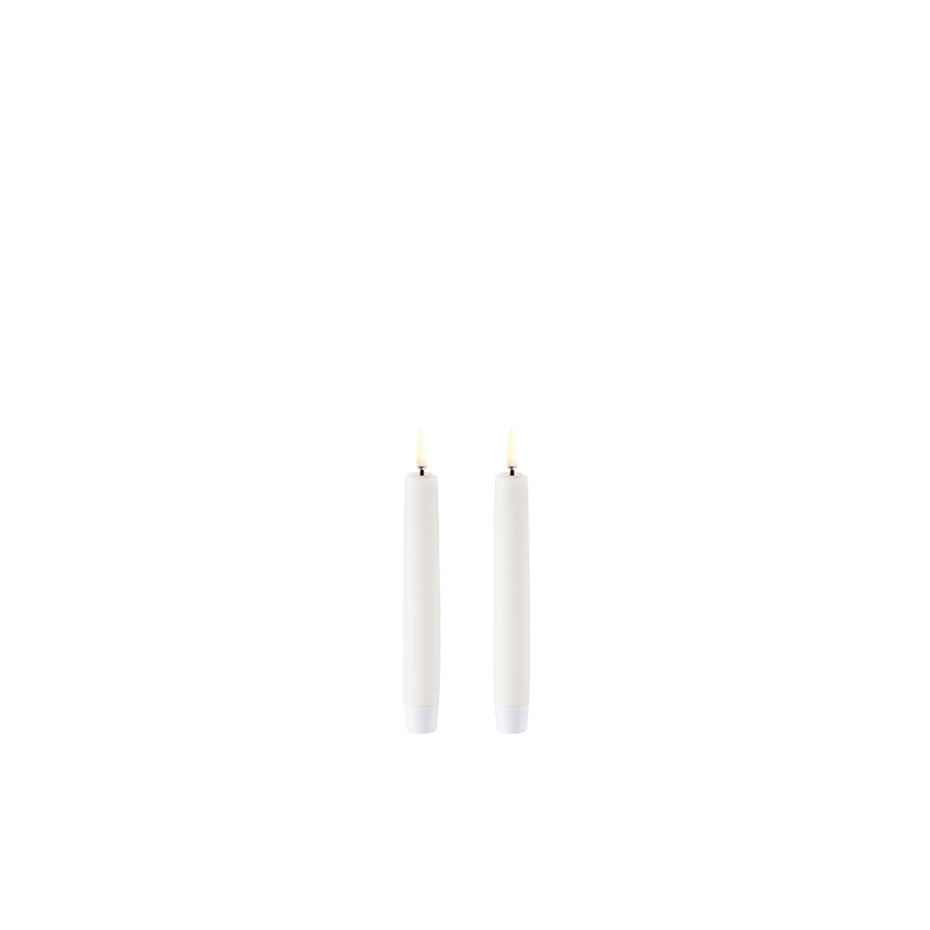 Uyuni Taper LED Candle 18cm Nordic White 2-Pack
