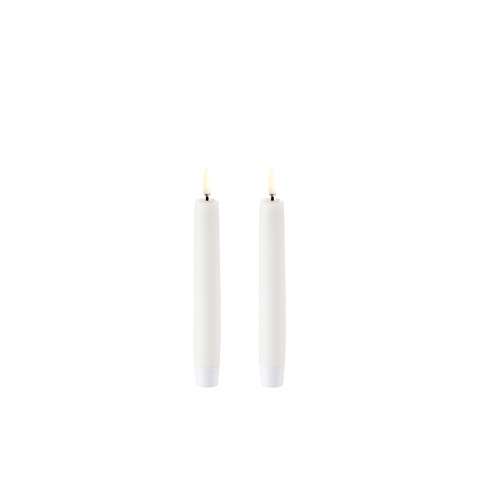 Uyuni Taper LED Candle 18cm Nordic White 2-Pack