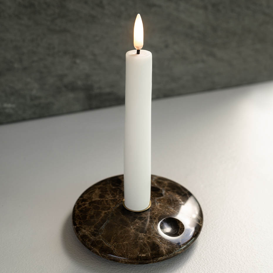 Uyuni Taper LED Candle 18cm Nordic White 2-Pack