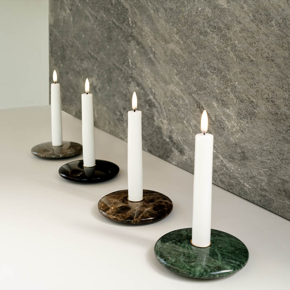 Uyuni Taper LED Candle 18cm Nordic White 2-Pack