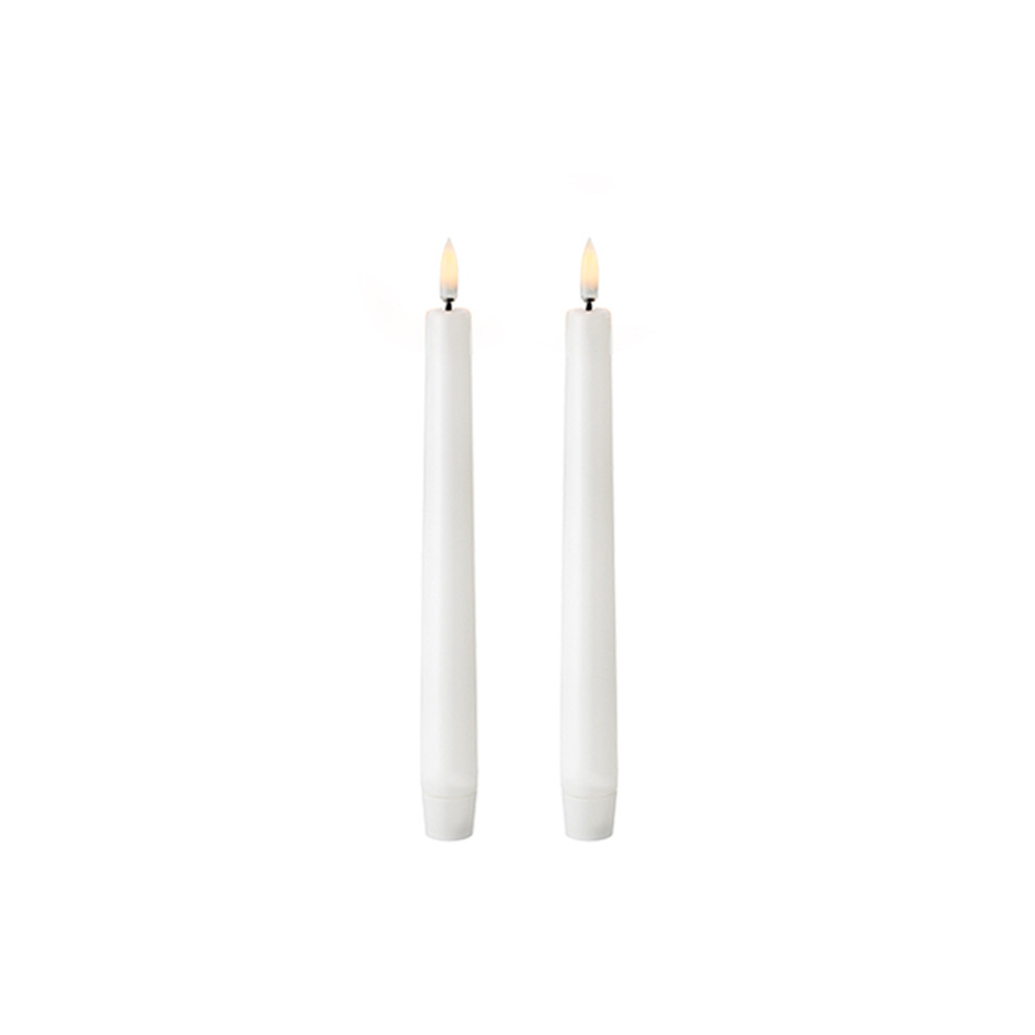 Uyuni Taper LED Candle 23cm Nordic White 2-Pack