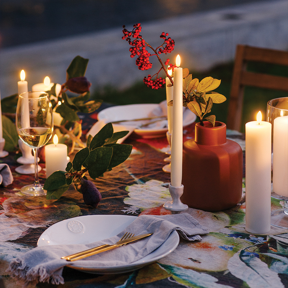 Uyuni Taper LED Candle 23cm Nordic White 2-Pack