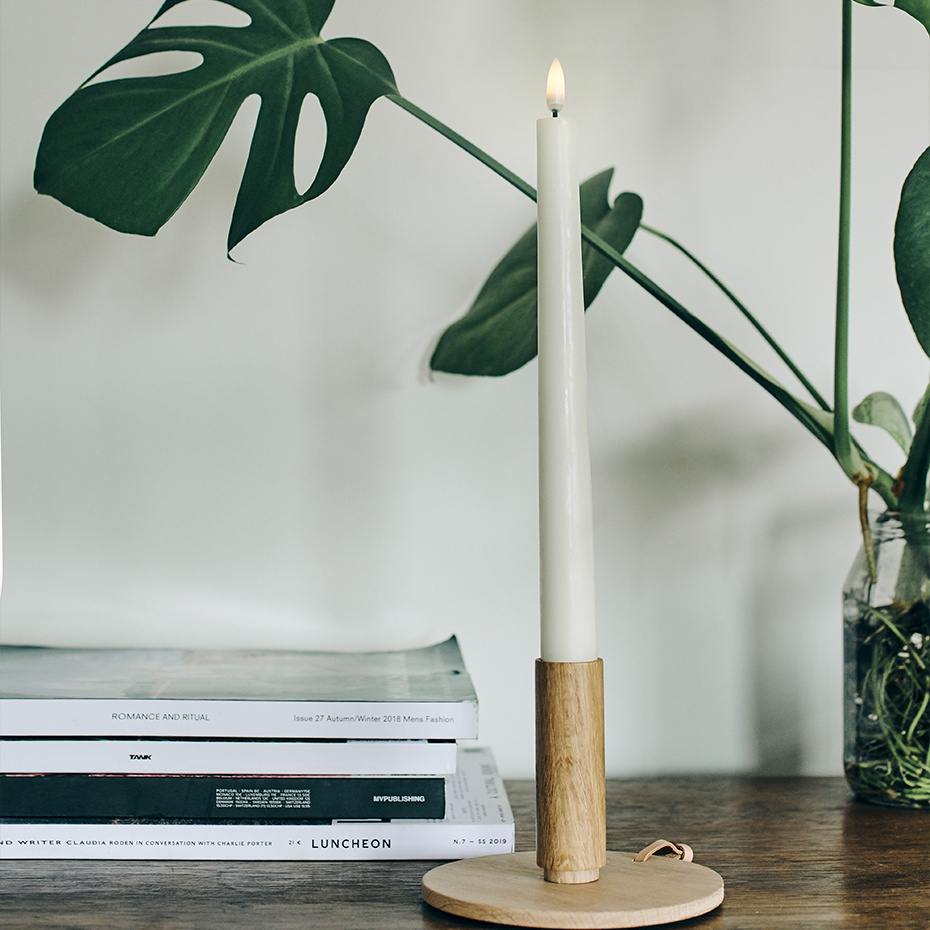 Uyuni Taper LED Candle 23cm Nordic White 2-Pack