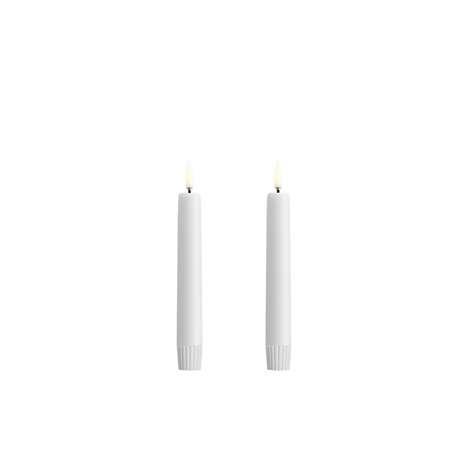 Uyuni Taper LED Candle 16,4cm Nordic White Smooth 2-Pack