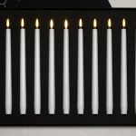 Uyuni Taper LED Candle 25cm Nordic White Smooth 2-Pack Uyuni Taper LED Candle 25cm Nordic White Smooth 2-Pack