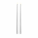 Uyuni Taper LED Candle 32cm Nordic White Smooth 2-Pack Uyuni Taper LED Candle 32cm Nordic White Smooth 2-Pack