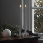 Uyuni Taper LED Candle 32cm Nordic White Smooth 2-Pack Uyuni Taper LED Candle 32cm Nordic White Smooth 2-Pack