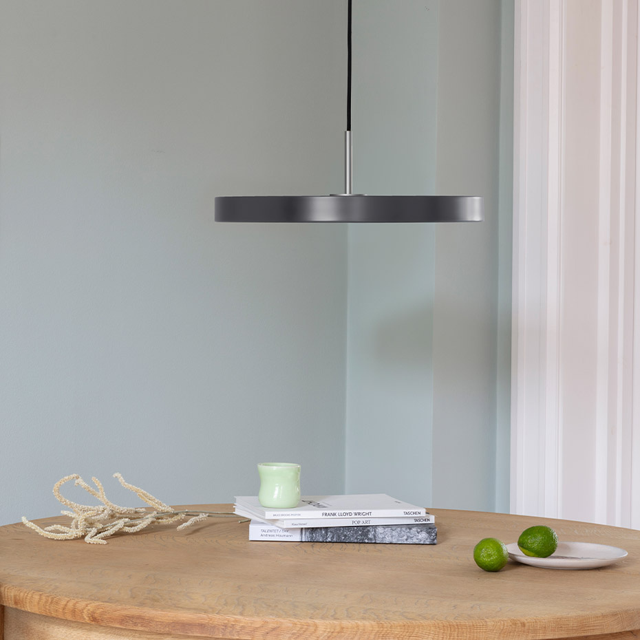 Asteria Pendel Medium Anthracite Grey/Steel