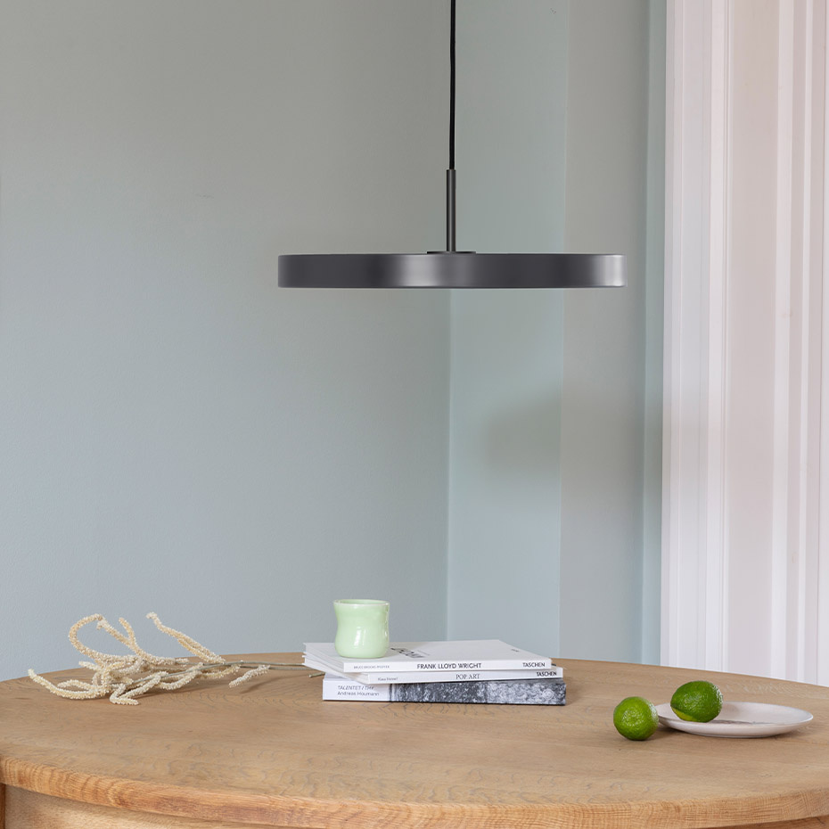 Asteria Pendel Medium Anthracite Grey/Black