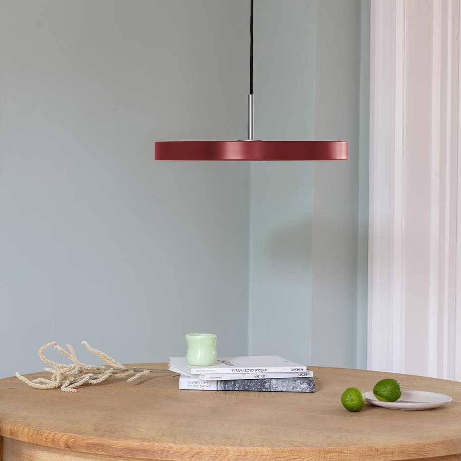 Asteria Pendel Medium Ruby Red/Steel