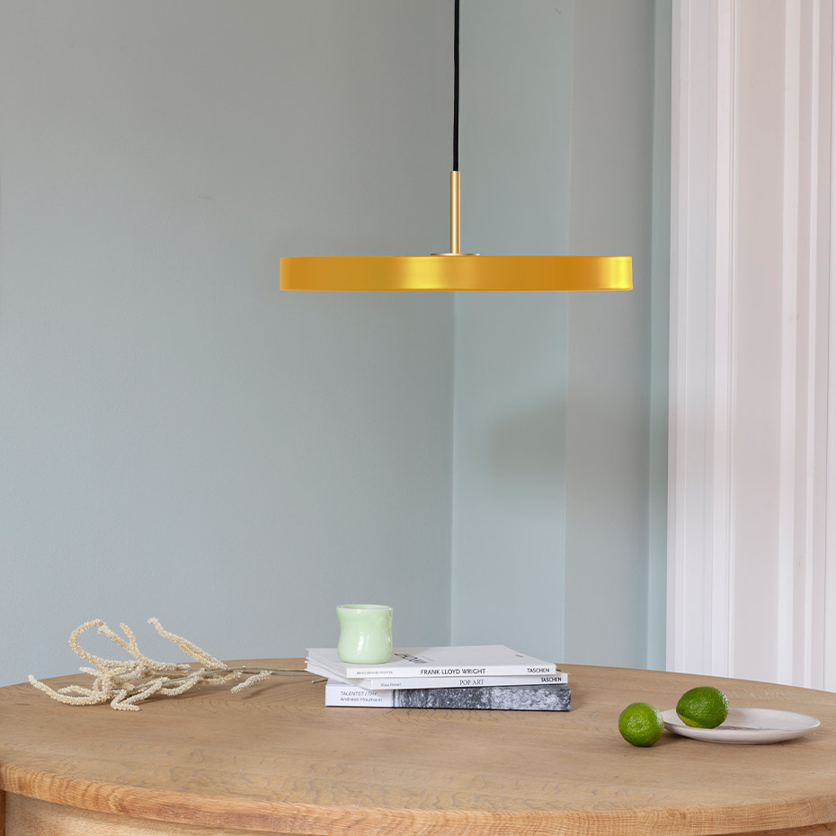 Asteria Pendel Medium Saffron Yellow/Brass