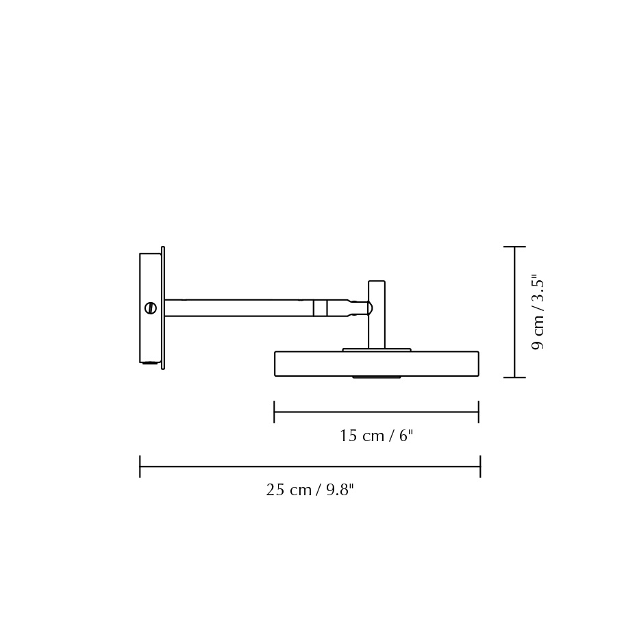 Asteria Vägglampa Short Nuance Mist