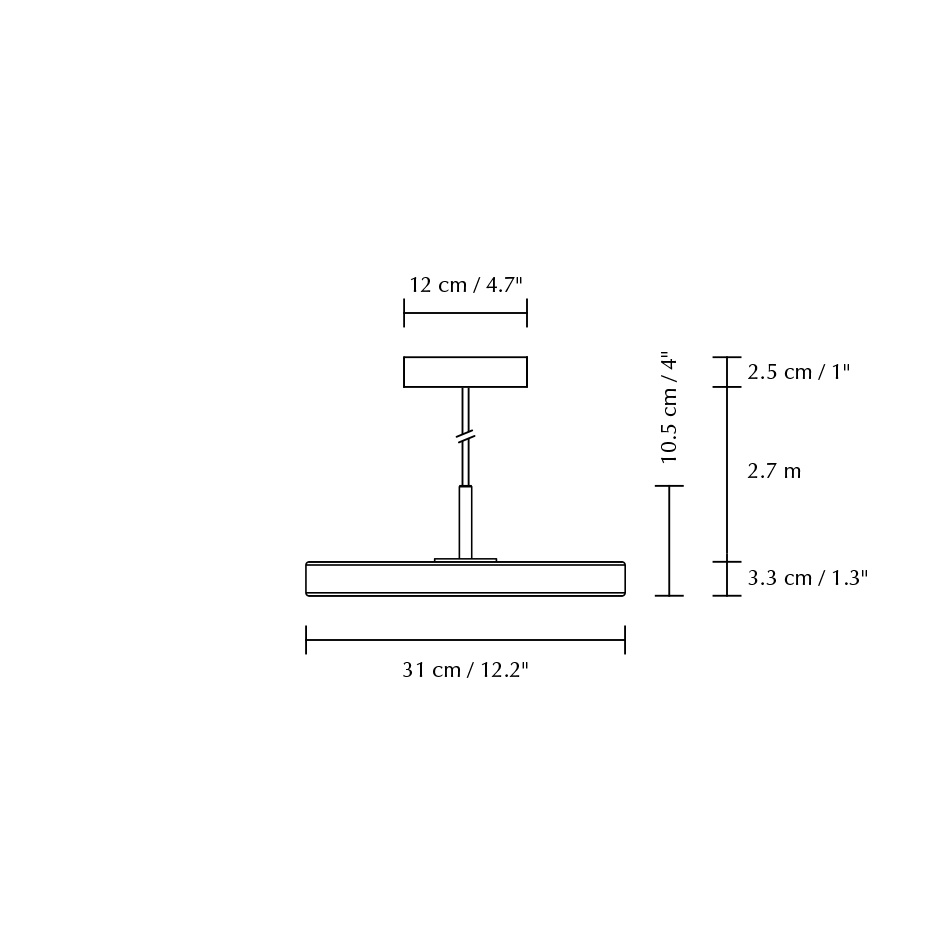 Asteria Plus Pendel Mini Pearl White/Black