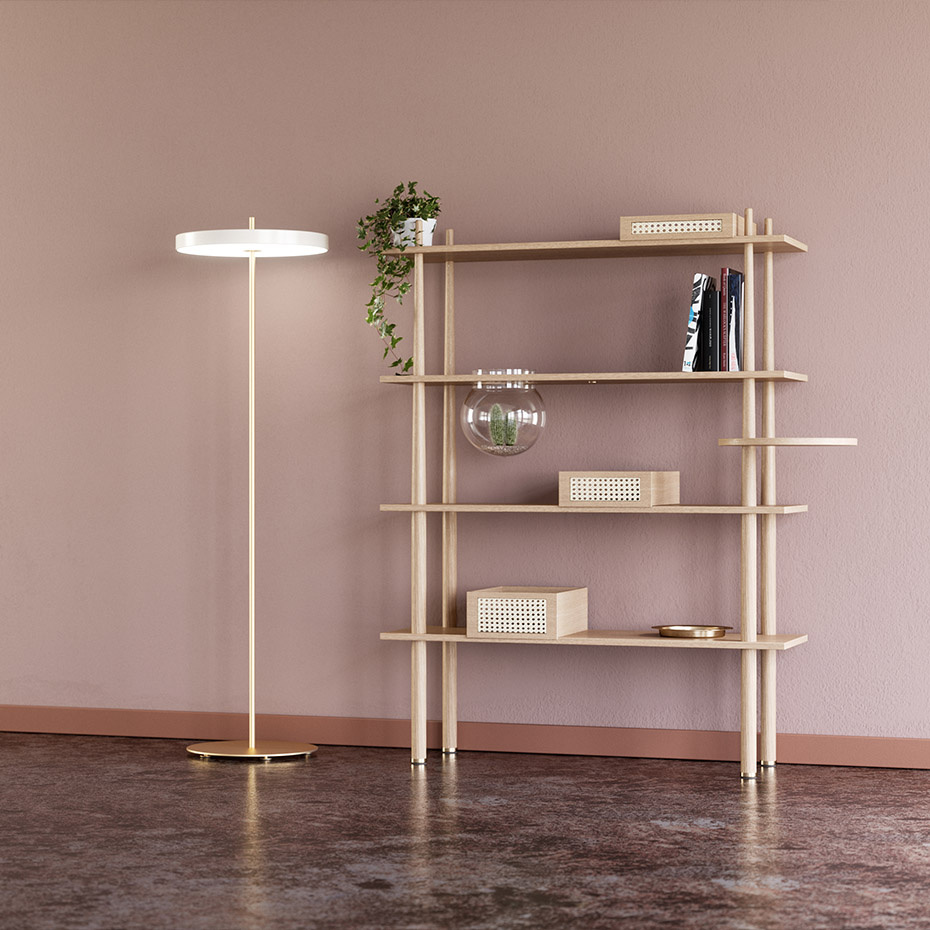 Asteria Golvlampa Pearl White