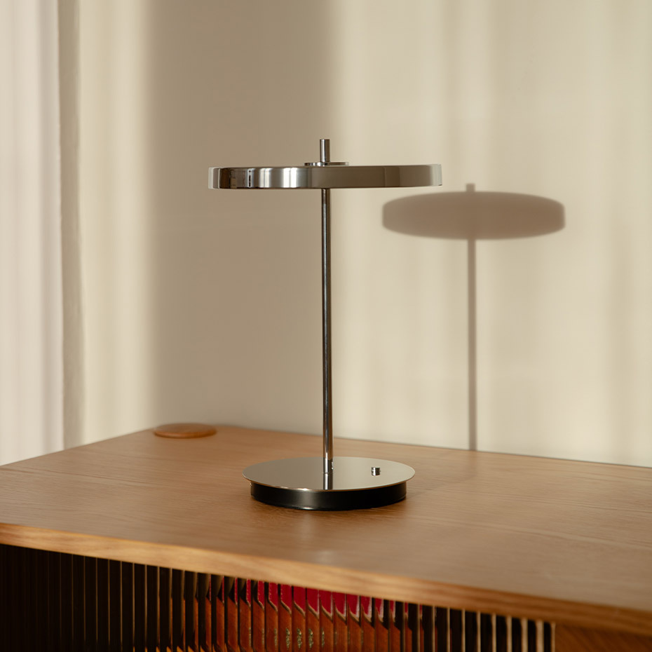 Asteria Move Portable Bordslampa Polished Steel