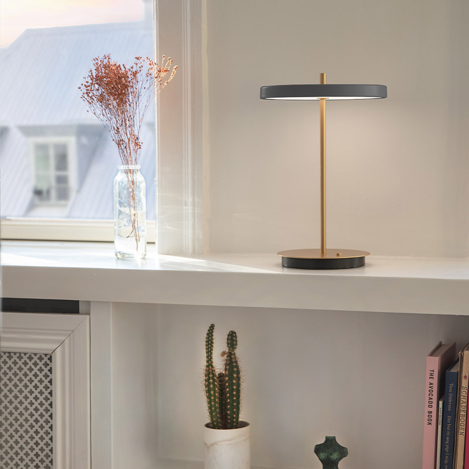 Asteria Move Portable Bordslampa Anthracite Grey