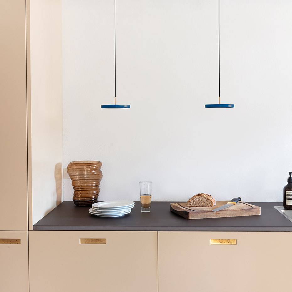 Asteria Pendel Micro Petrol Blue/Brass V2