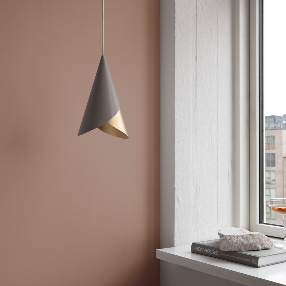 Cornet Lampskärm Nuance Orange/Brass