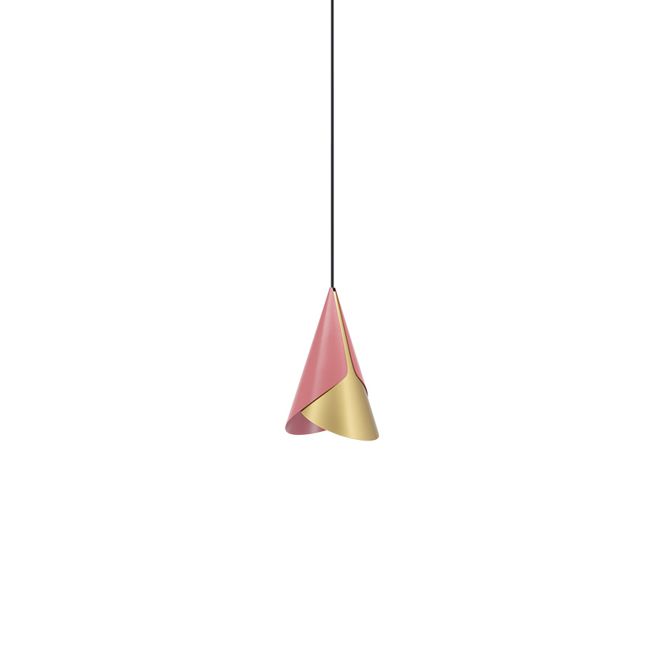 Cornet Lampskärm Nuance Rose/Brass