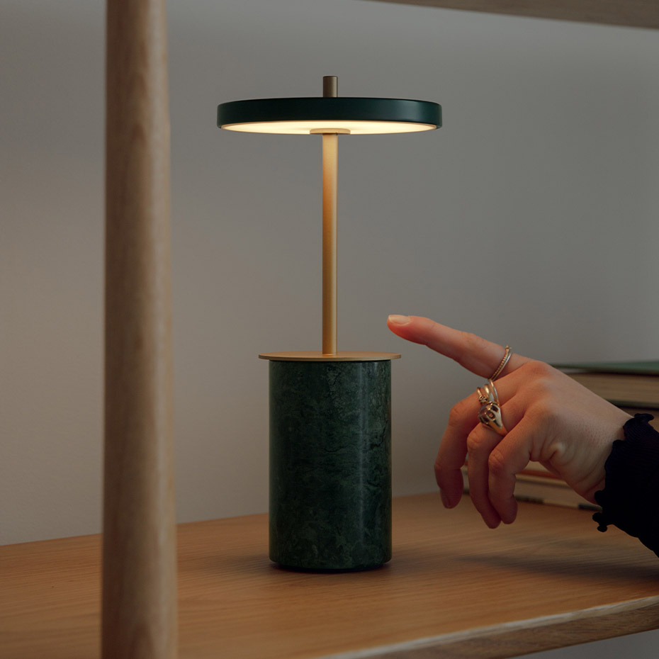 Asteria Move Portable Bordslampa Mini Green Marble