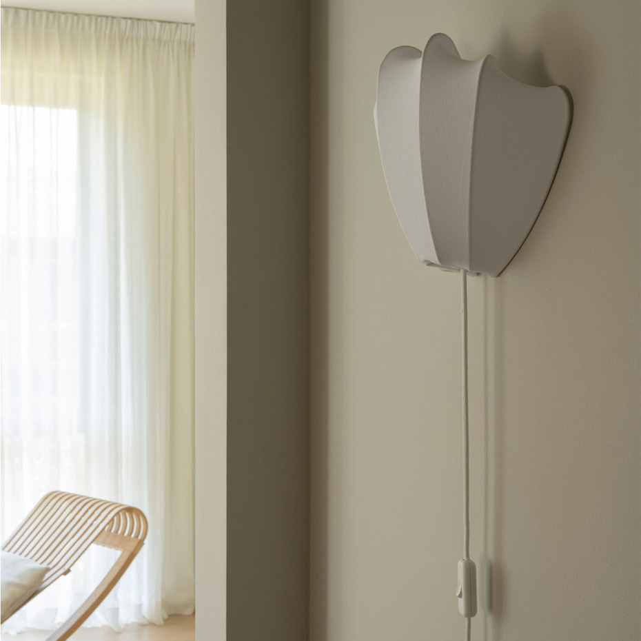 Anna Vägglampa Bomullsjersey Vit