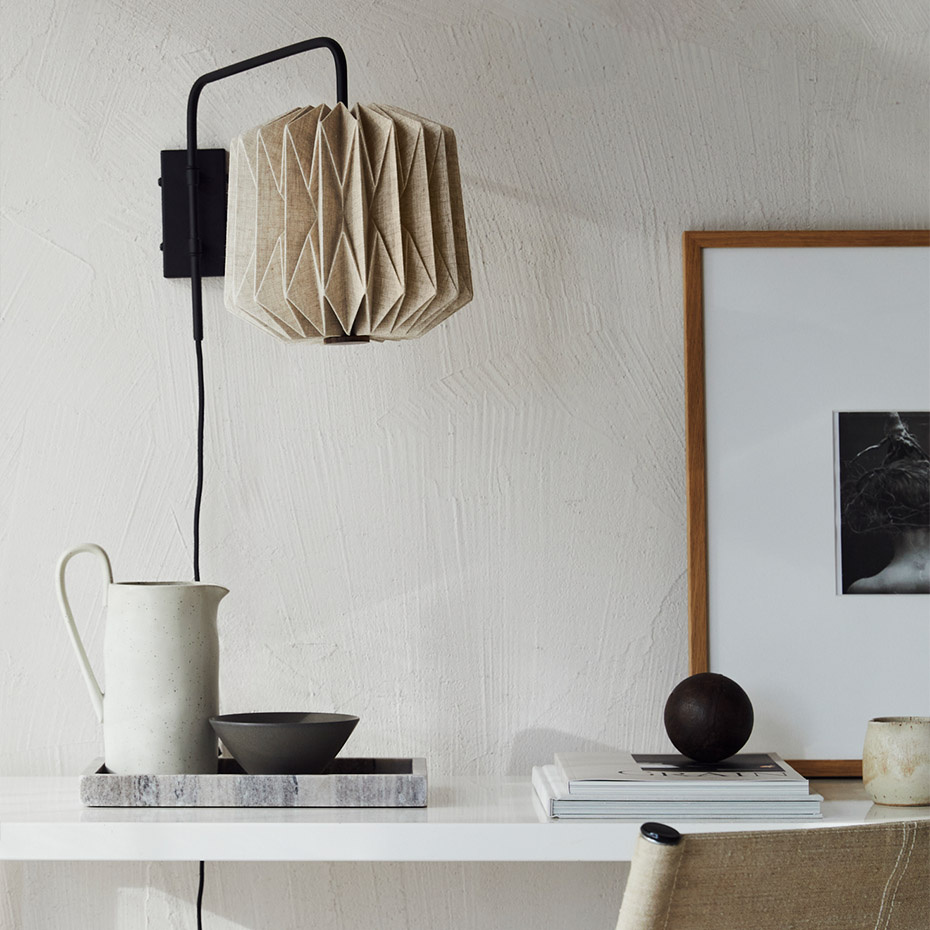 Alba Vägglampa Natur/Svart