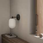 Noor Vägglampa Opalglas/Svart Krom Noor Vägglampa Opalglas/Svart Krom