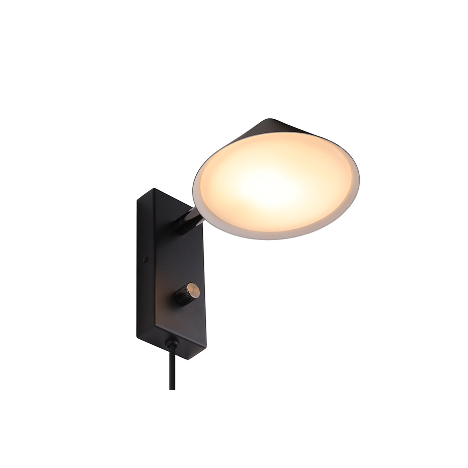 Kuro Read Vägglampa Mattsvart/Svart Krom