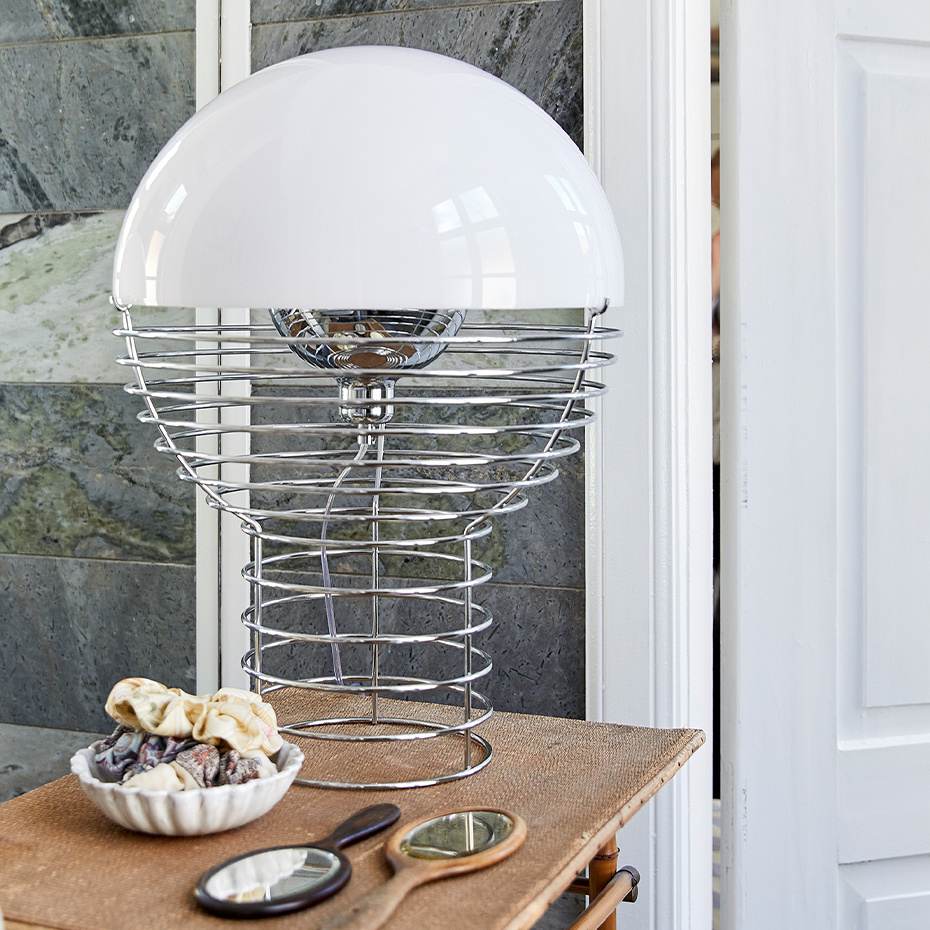 Wire Bordslampa Chrome