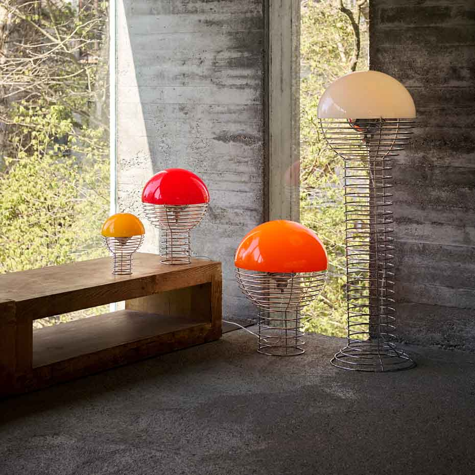 Wire Portable Bordslampa Ø18cm Red