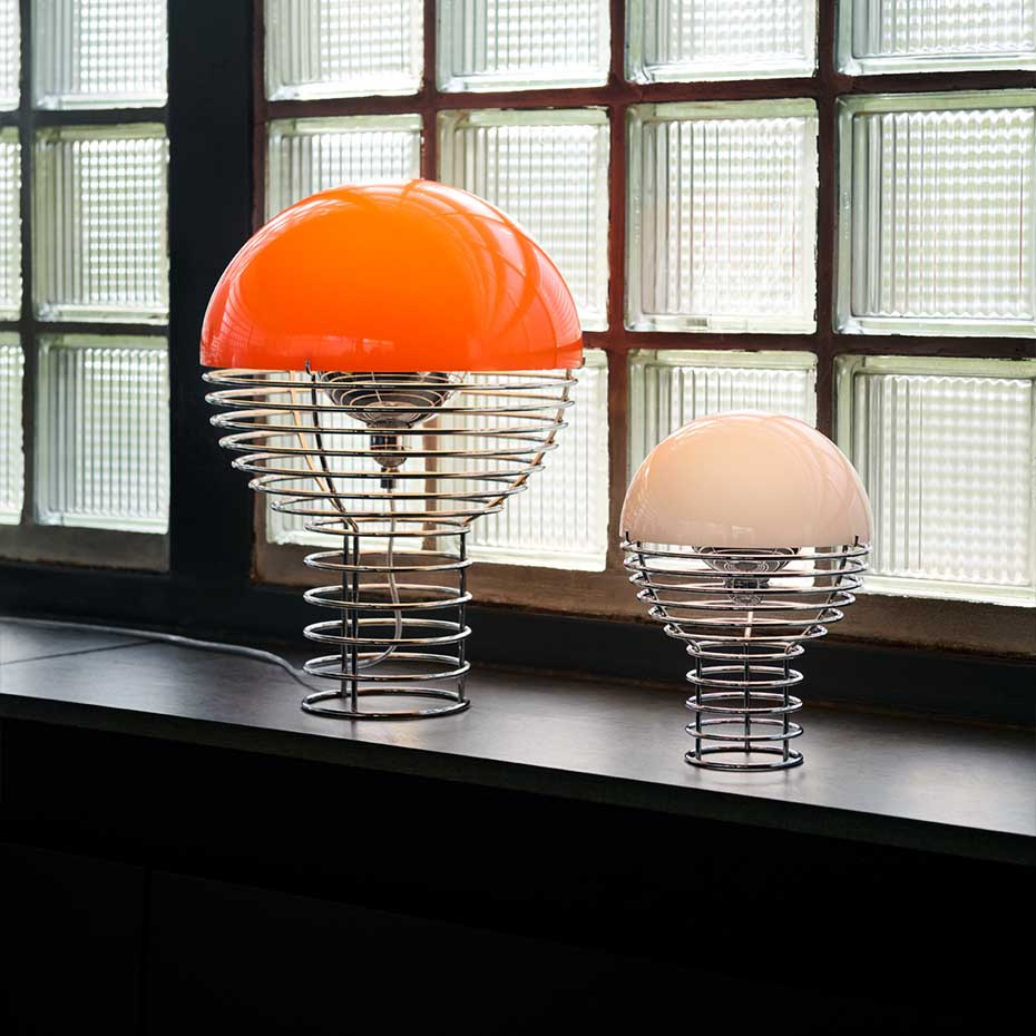 Wire Portable Bordslampa Ø18cm Orange