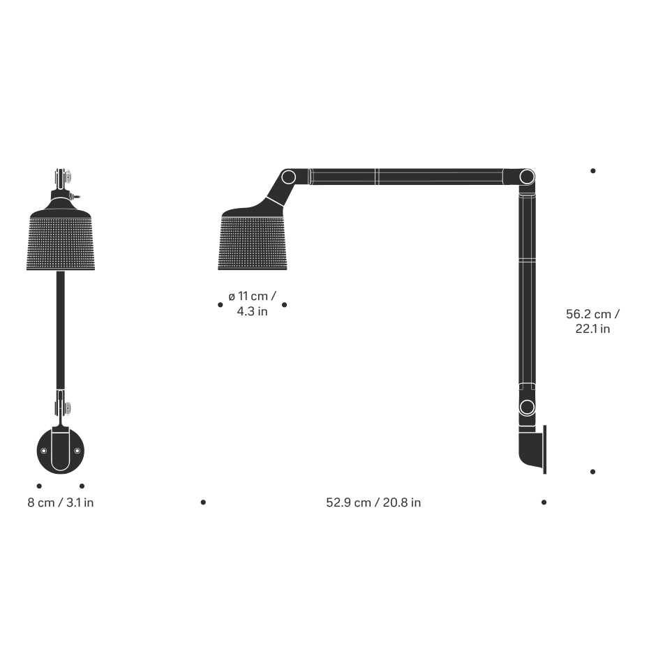 Vipp 522 Vägglampa Black